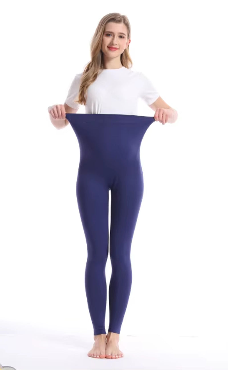 New Pregnancy High Waist Leggings Skinny Maternity Clothes for Pregnant Women Belly Support Knitted Leggins Body Shaper Trousers