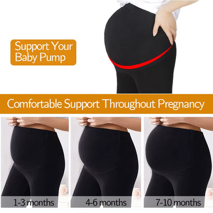 New Pregnancy High Waist Leggings Skinny Maternity Clothes for Pregnant Women Belly Support Knitted Leggins Body Shaper Trousers